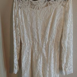 White Lace Romper